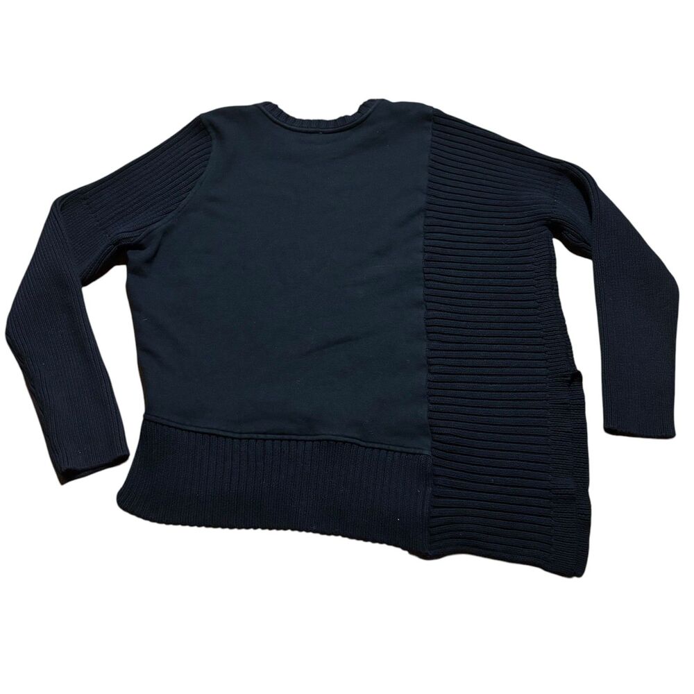 Athleta Bayridge Asymmetrical Ribbed Sweater Black- Size XS - Picture 4 of 9